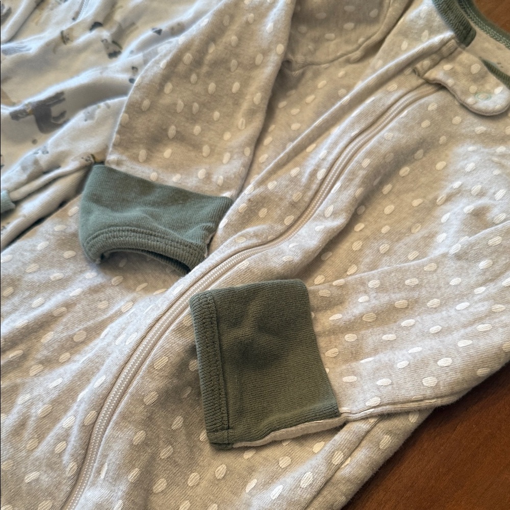 Cloud Island Kids Footies - Gray and Cream Patterns - Picture 6 of 10